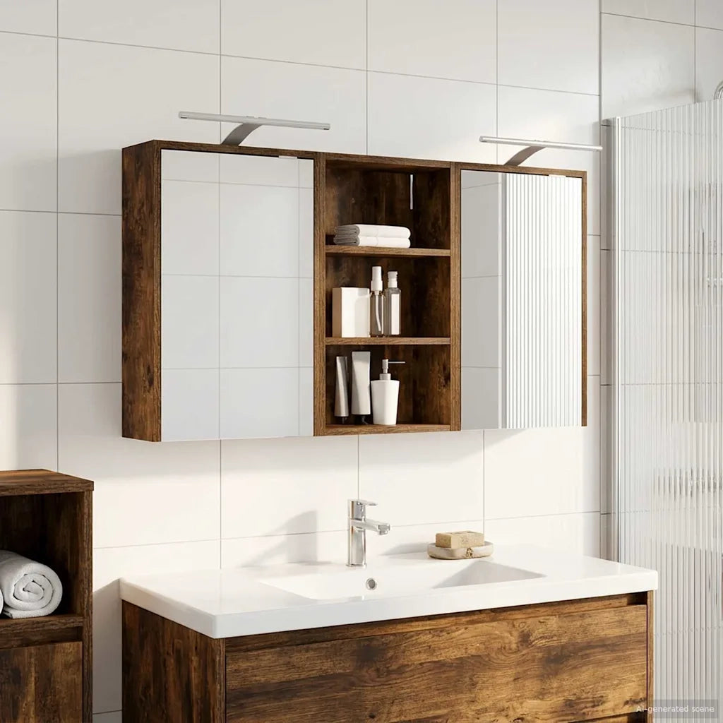 Set di Armadi da Bagno con lo scaffale 3 pcs 126 x 16 x 62.5 cm 3403836