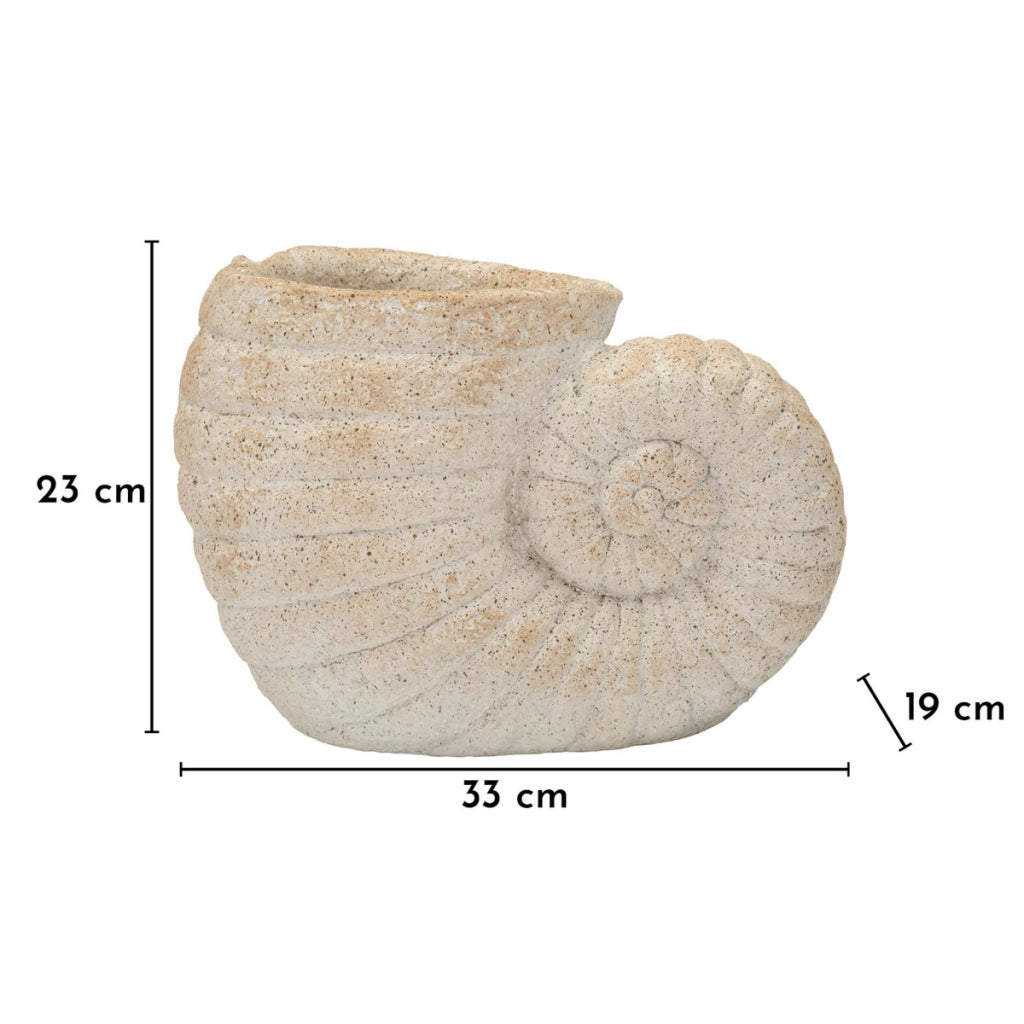 Vaso Decorativo VKH1048, Beige, MgO, 33x19x23 cm