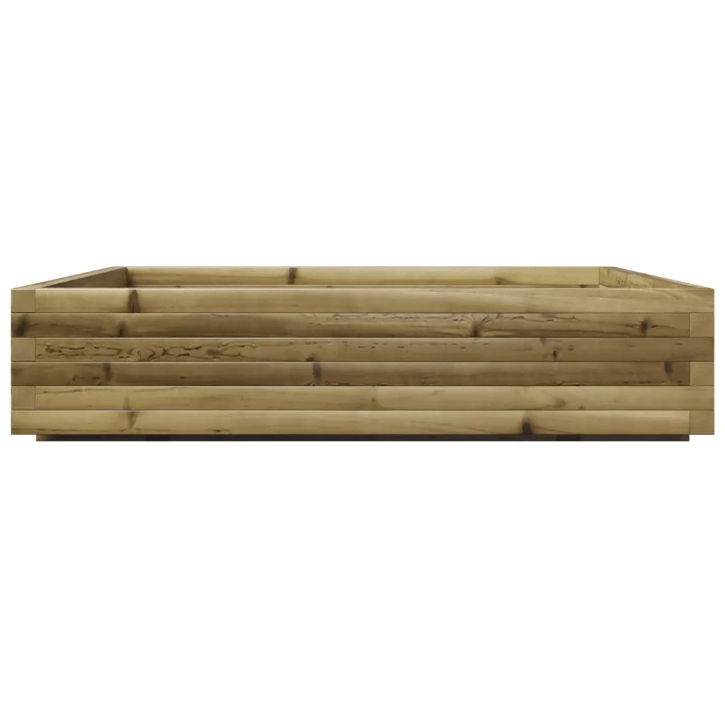 Fioriera | Cassetta per fiori | Vaso da Giardino 110x110x26,5cm in Legno di Pino Impregnato