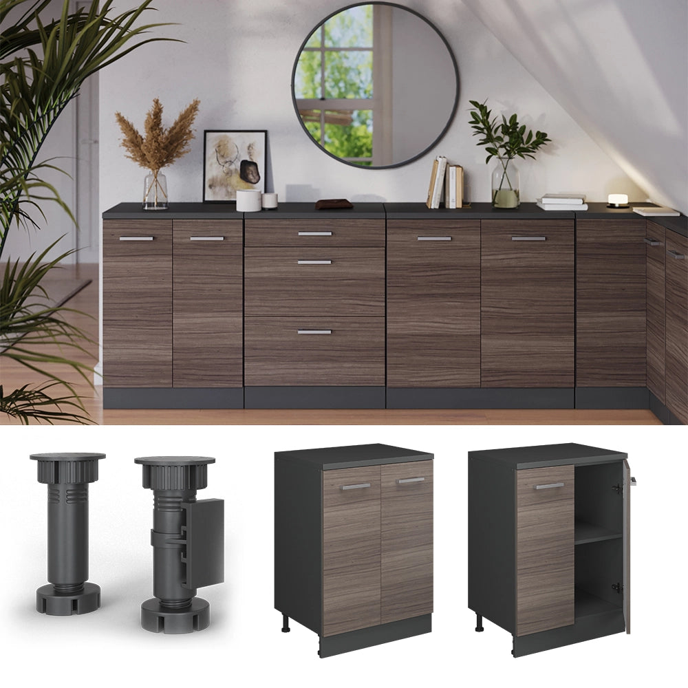 Mobile per mansarda Rion Grigio nobile/Antracite 60 x 83.8 cm senza inclinazione con 2 ante Vicco
