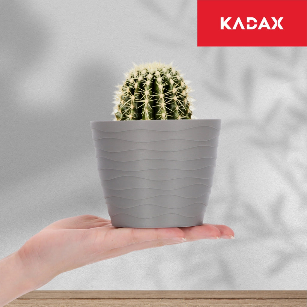 Vaso da fiori KADAX, Vaso da fiori, Grigio, Rotondo, 11 cm, Plastica