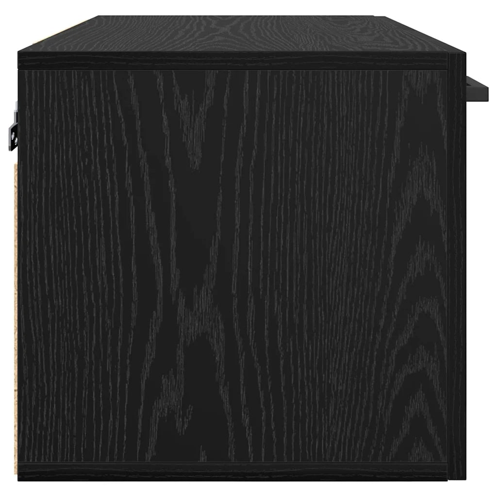 Mobiletto a muro Rovere Nero 60 x 36,5 x 35 cm