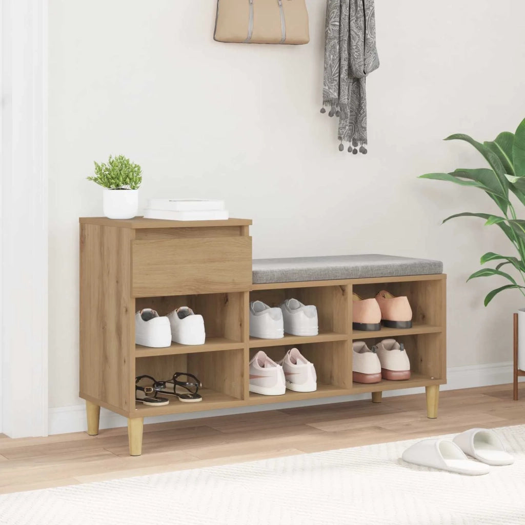 Scarpiera | Mobile per scarpe Rovere artigianale 102 x 36 x 60 cm
