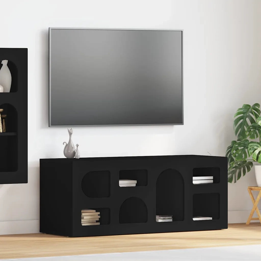 Mobile TV Nero 100 x 35 x 40 cm Legno multistrato 891265