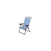 Sedia da campeggio pieghevole a 5 posizioni - O'Camp - Blu - Dimensioni: 70 x 62 x 105 cm