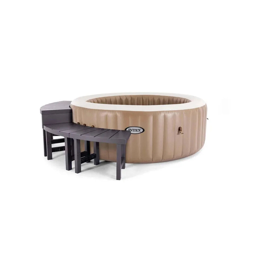 Intex 28515 Set di Panchine per PureSpa Rotonda 4 posti 2 pezzi medi e 2 pezzi alti marrone scuro
