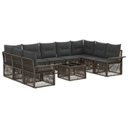 Set Divano da Giardino 10 pcs Grigio polyrattan 3434936