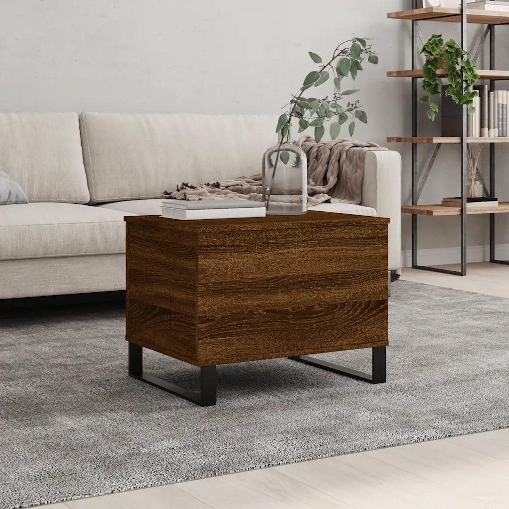 Tavolino Salotto Rovere Marrone 60x44,5x45 cm Legno Multistratocod mxl 78833