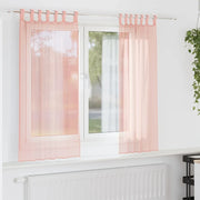 vidaXL Tende in Voile con Passanti 2 pz Rosa 140x140 cm