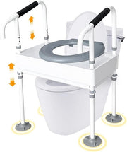 Sostegno per la toilette con maniglie per anziani - Comodino per persone con disabilità - Sedia con braccioli - Toilette per disabili autonomo - Visore per toilette elevato dopo un intervento chirurgico - Visore per toilette elevato.