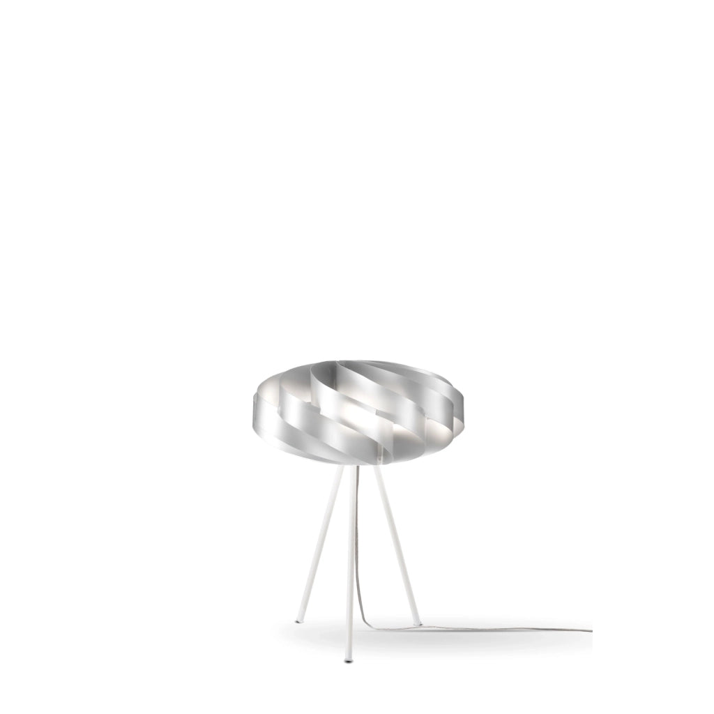 Lampada Da Scrivania-Ufficio Moderna Flat Polilux ® Argento E Metallo 1 Luce E27