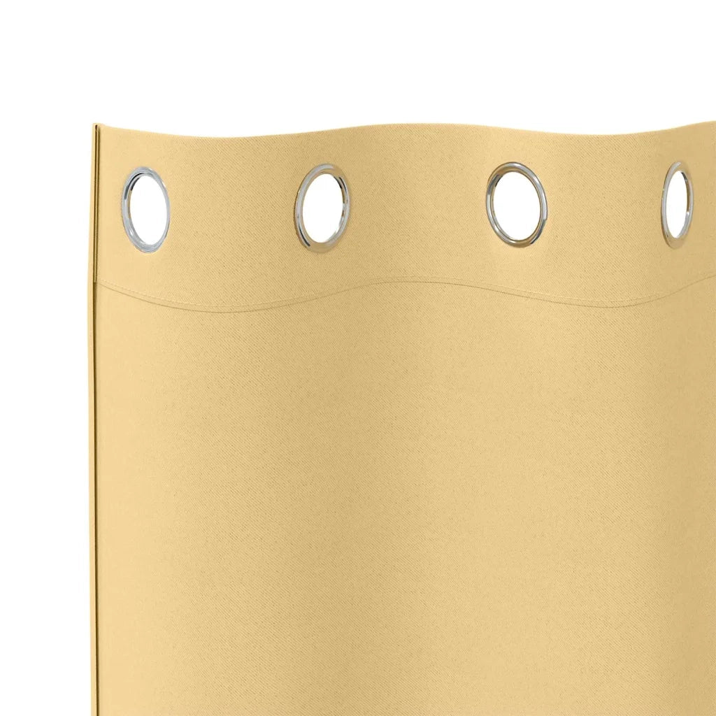 Tende Blackout con Anelli 2 pz Beige 260 x 140 cm Poliestere 4107317