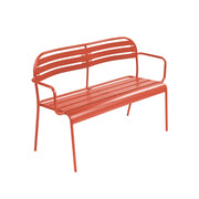 Panca da giardino in acciaio, 2 posti, terracotta