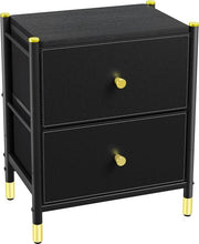 Ladro con 2 ante, Cassettone in pelle per camera da letto, soggiorno, armadio, camera dei bambini, struttura in acciaio robusta, facile da aprire, nero