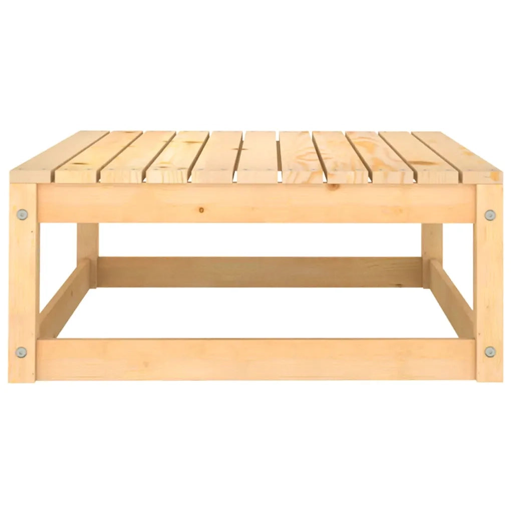Sedia da giardino-Poggiapiedi da Giardino con Cuscini 2 pz Legno Massello di Pino 604604