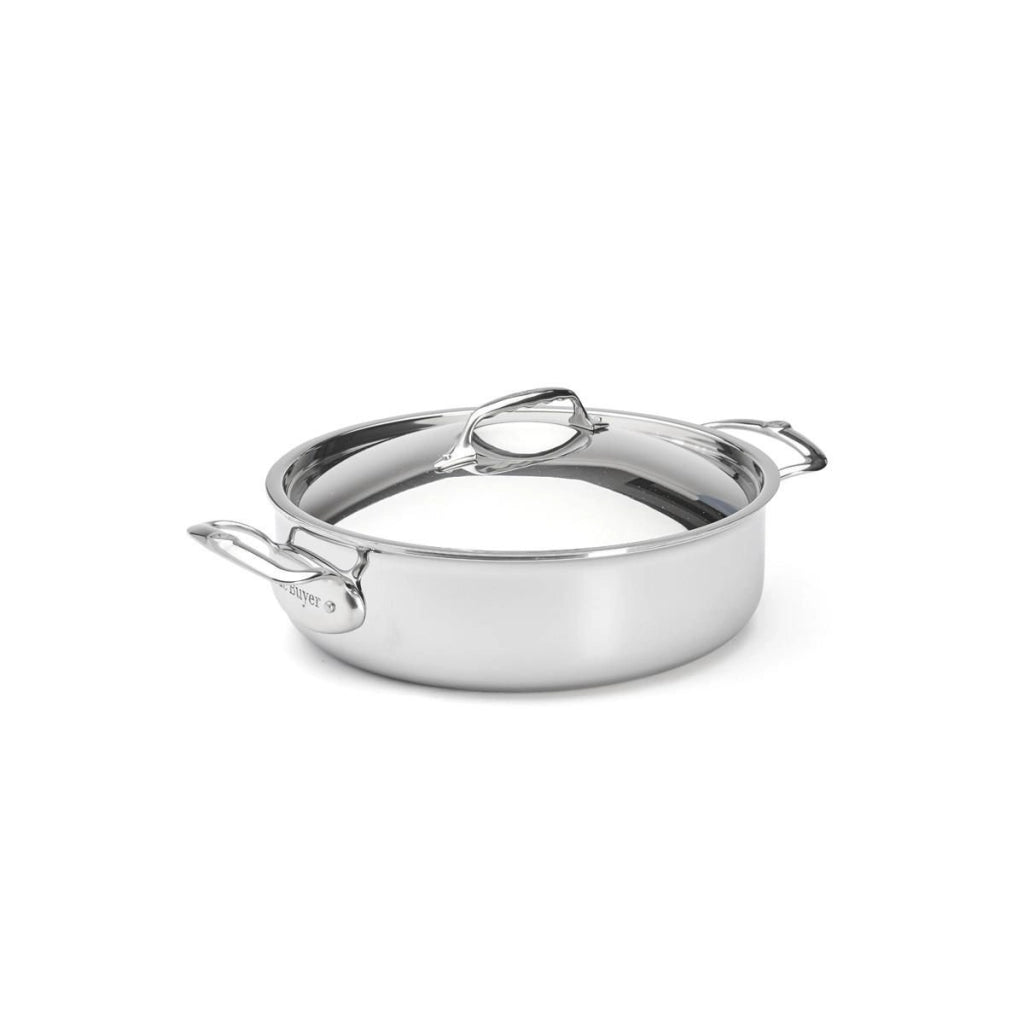 De Buyer 3741.28 Affinity Casseruola Bassa con Coperchio 28 cm Acciaio Inox 4,6 L Induzione colore Acciaio inossidabile