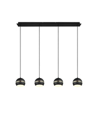 Lampada a Sospensione da Interno  E14 in Metallo Nero Opaco