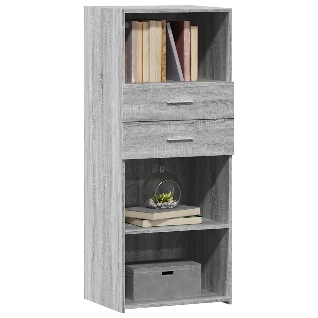 Credenza-Buffet-Armadio da cucina Grigio Sonoma 50x42,5x124 cm in Legno Multistrato