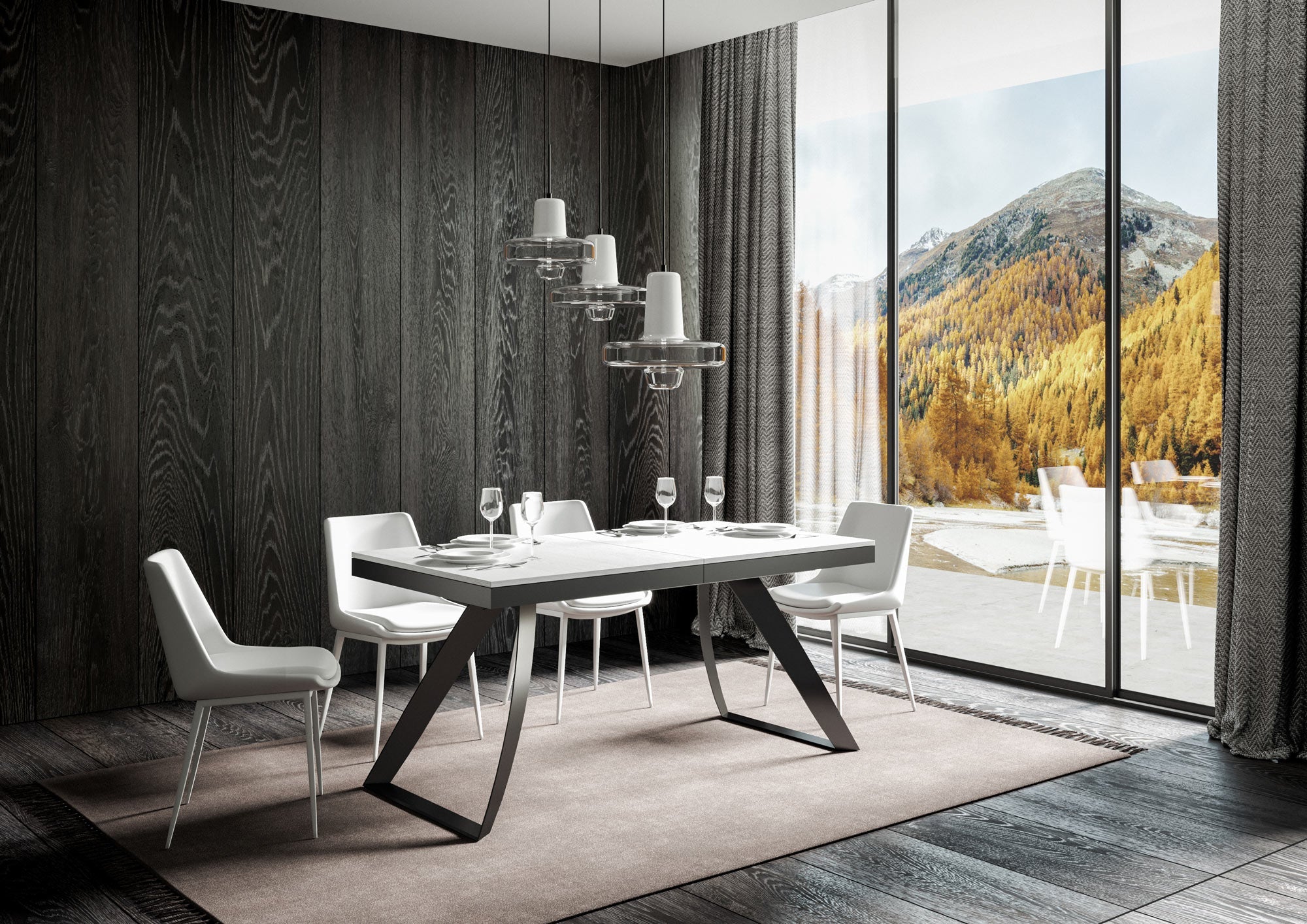 Tavolo Allungabile 160-264x90x77 cm Proxy Evolution Bianco Frassino