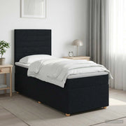 Letto box spring con materasso Nero 90 x 190 cm Tessuto 3453769
