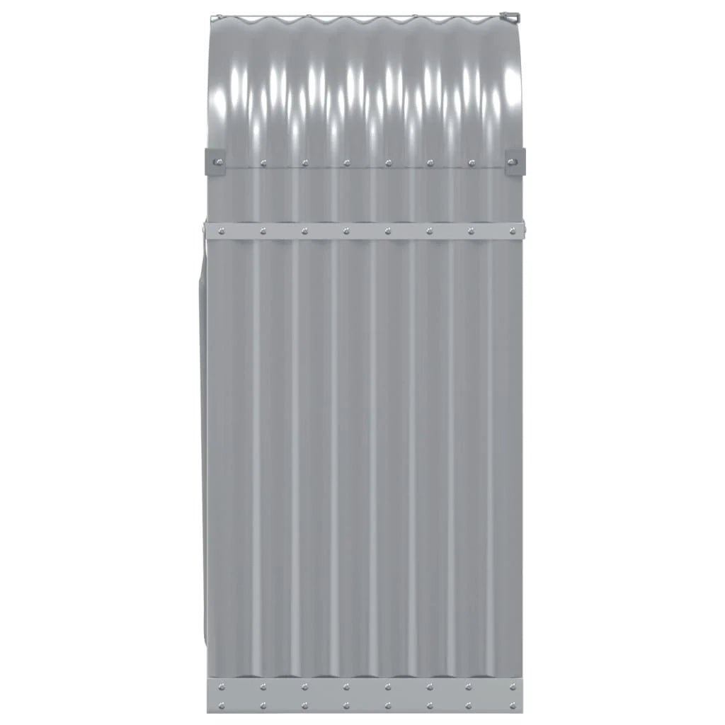 Portalegna chiaro 40 x 45 x 100 cm acciaio zincato grigio 02_0043817
