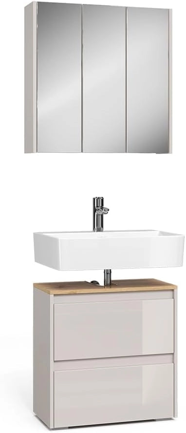 Set di mobili da bagno Majest, Antracite/Artisan, 2 parti