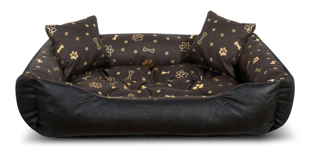 AIO FACTORY Cuccia per cani 100x75 cm impermeabile Golden Bones Cuscino per cani