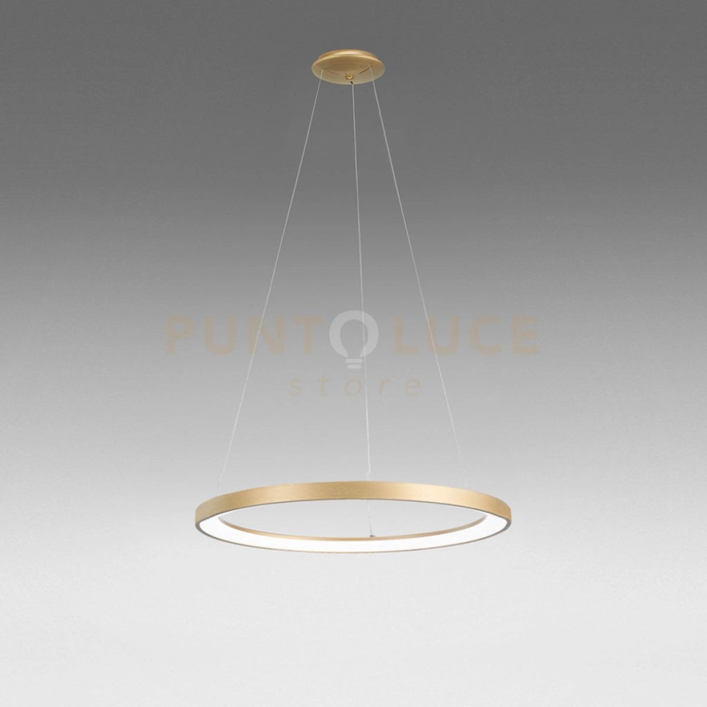 KRIZIA S/G SOSPENSIONE COLORE ORO A LED 3000K 4600LM 60W DIMMERABILE IN ALLUMINIO D.78CM