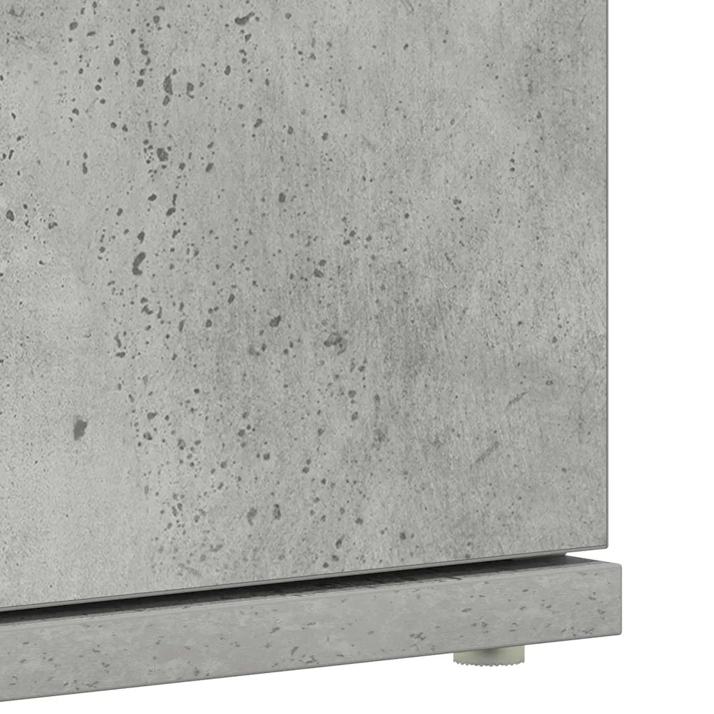 Mobile per scarpe con porta-Scarpiera Grigio cemento 80 x 39 x 178 cm