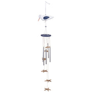 Carillon a vento in legno blu 14x8,5x75h cm