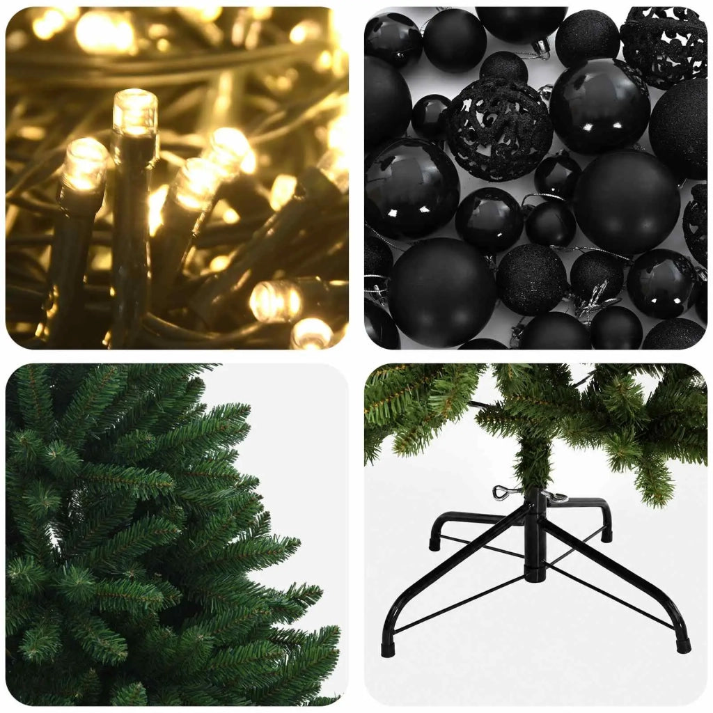 Albero di Natale artificiale verde medio con palline 180 cm 3466471