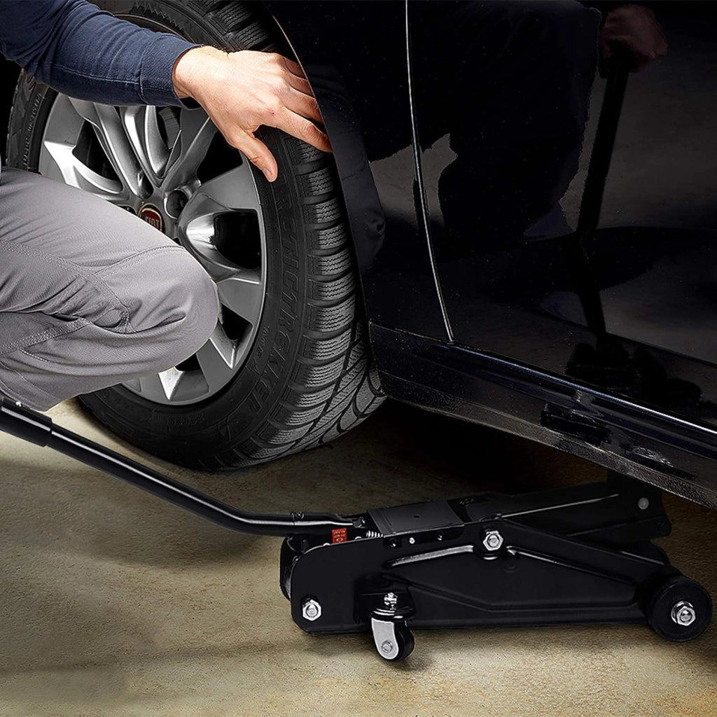 Cric idraulico per Auto max. 2t Sollevamento max. di 330mm Martinetto Officina con Custodia