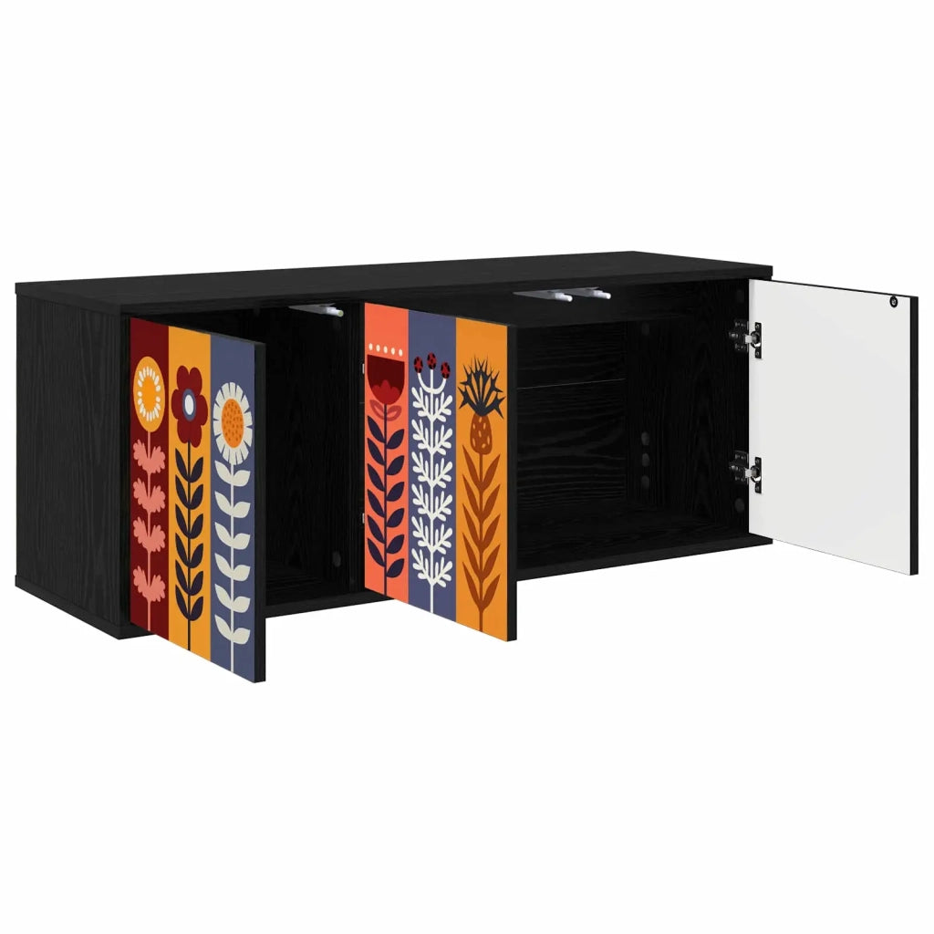 Mobile TV da Parete ESSEN 102 x 33 x 40 cm Rovere Nero 8007176