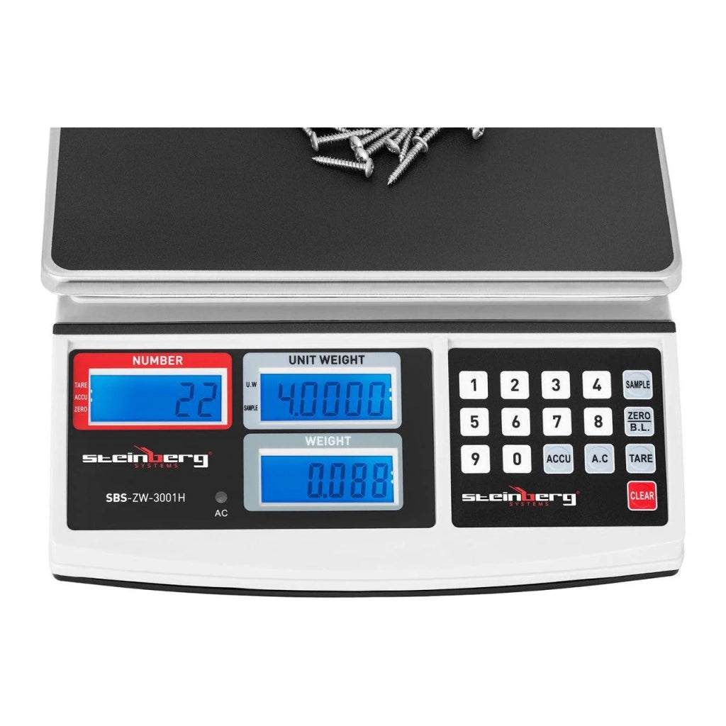 Bilancia contapezzi bianca 30 kg / 1 g 14_0000599