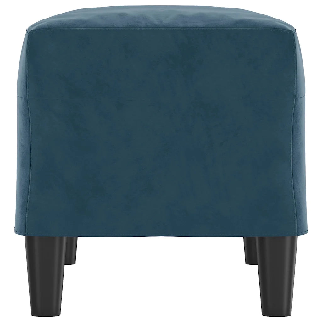 Panca Blu 70x35x41 cm in Velluto