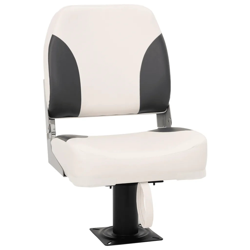 Set Sedile Barca Pieghevole 2pz Schienale Basso con Cinghia