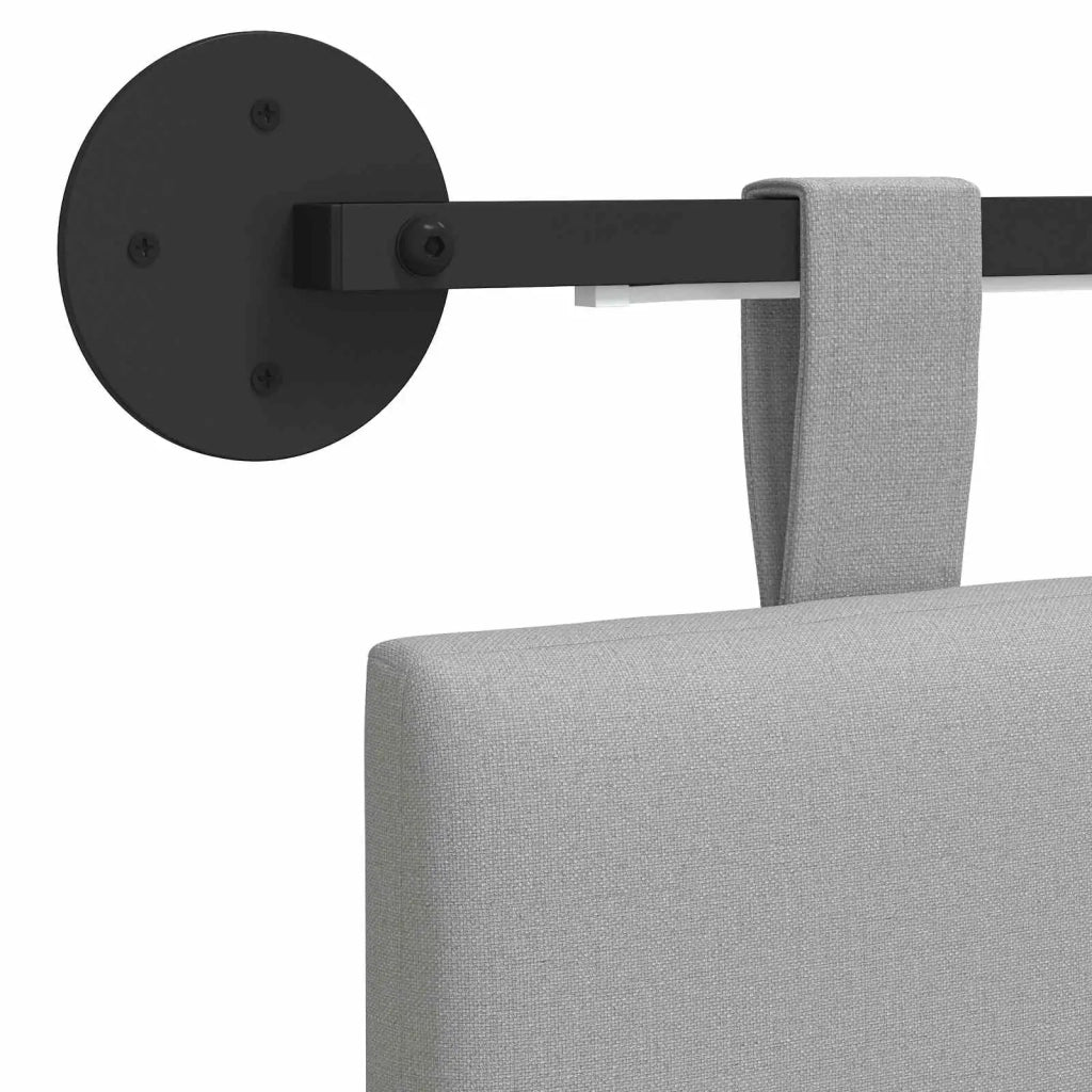 Testiera sospesa Con luce LED Grigio Nuvola Tessuto