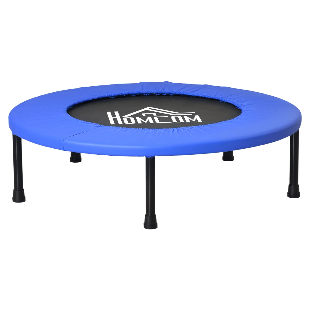 Trampolino Fitness ?81 cm ¨C Xylo ¨C Acciaio Nero e Blu con 28 Molle, 81x81x22,5 cm