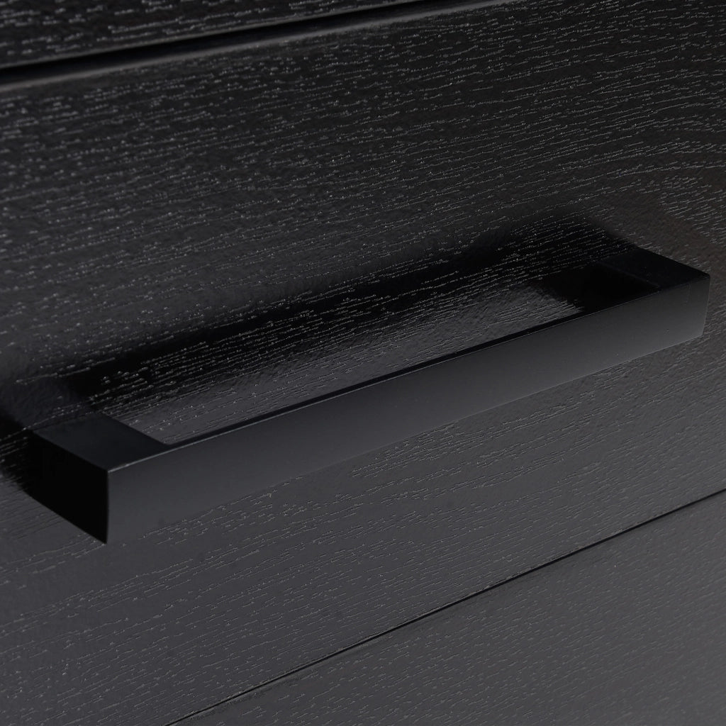 Scrivania con cassetti ¨C zephmum ¨C 3 cassetti, MDF, nero