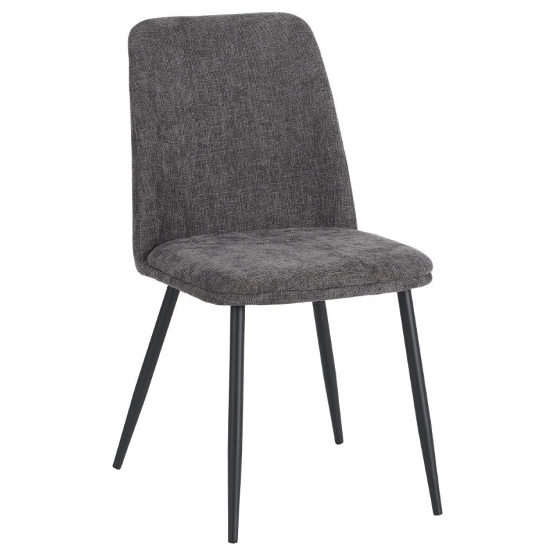 Set di 4 Sedie Tracy In Tessuto Color Grigio Scuro Dimensione 57x45x84cm