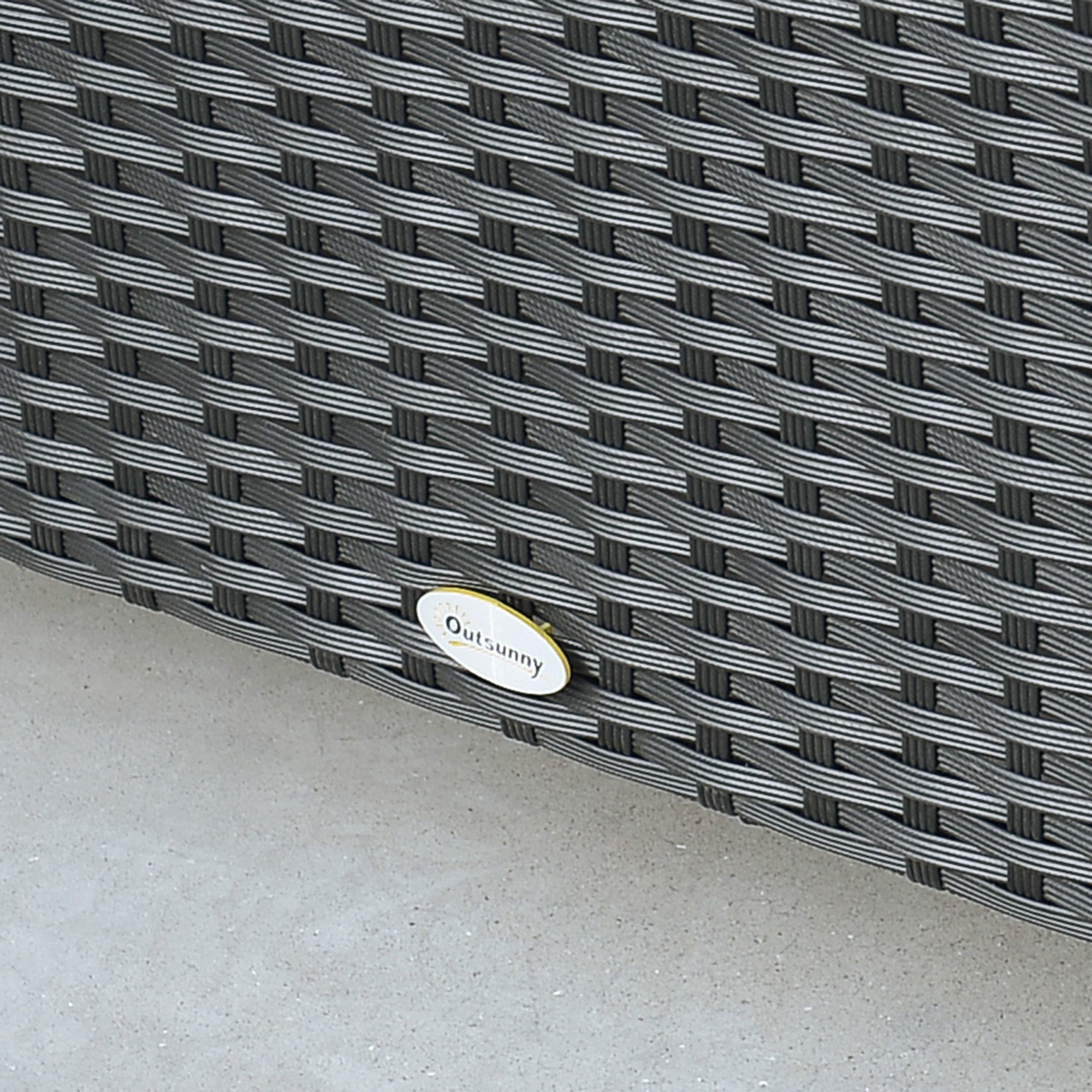 Tavolino Basso da Giardino 85x50x39 cm in Rattan PE Nero