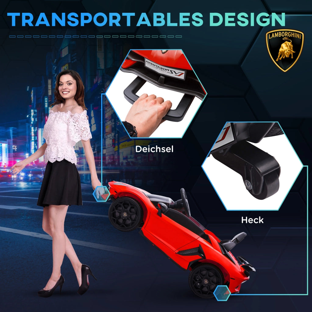 Auto Bambini Lamborghini Aventador ¨C zephmum ¨C Rosso con Musica e Suoni