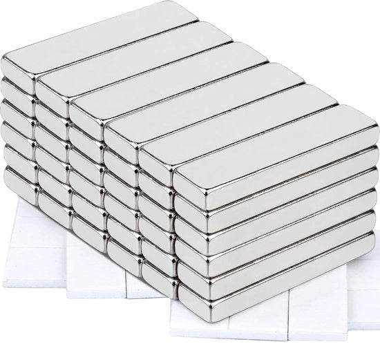 36 pezzi di magneti neodimio extra forti, 40 x 10 x 5 mm magneti forti per adesivi magnetici per tenere fisse lastre magnetiche magneti adesivi per tenere fisse magneti rettangolari magneti di terra rara