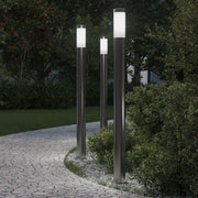 Lampioni a palo 3 pz 110 cm Acciaio Inox IP44 4006004