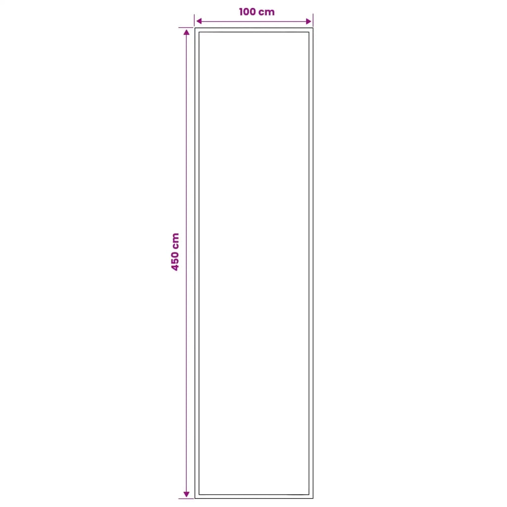 Tappeto Runner FLORNES Tessuto Verde 100 x 450 cm PP 7 mm 42057295