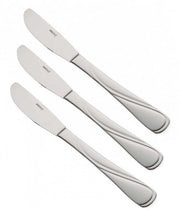 Set di 3 coltelli da tavola in acciaio inossidabile lucido Kinghoff KH-1443