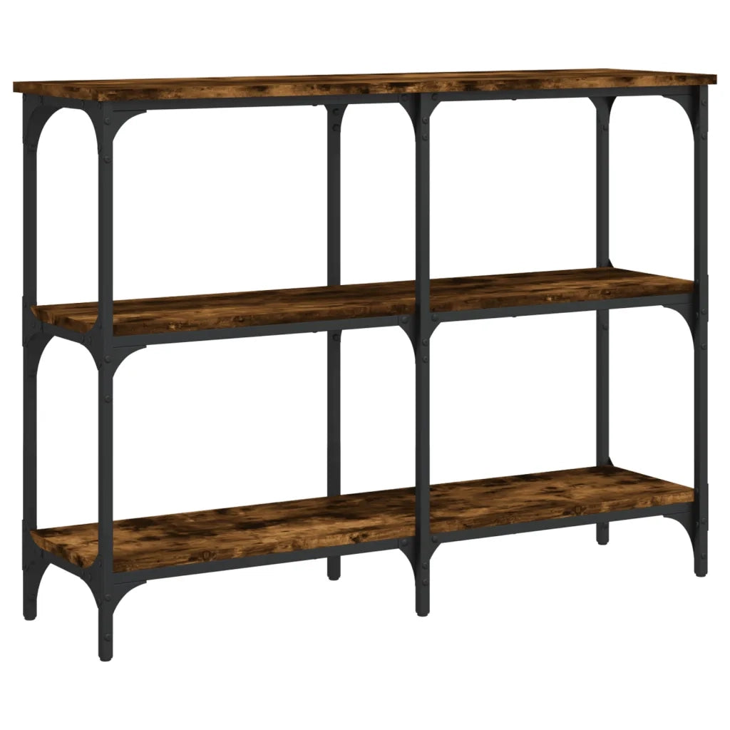 Tavolo Consolle | Tavolo d'Ingresso Rovere Fumo 100x29x75 cm in Legno Multistrato