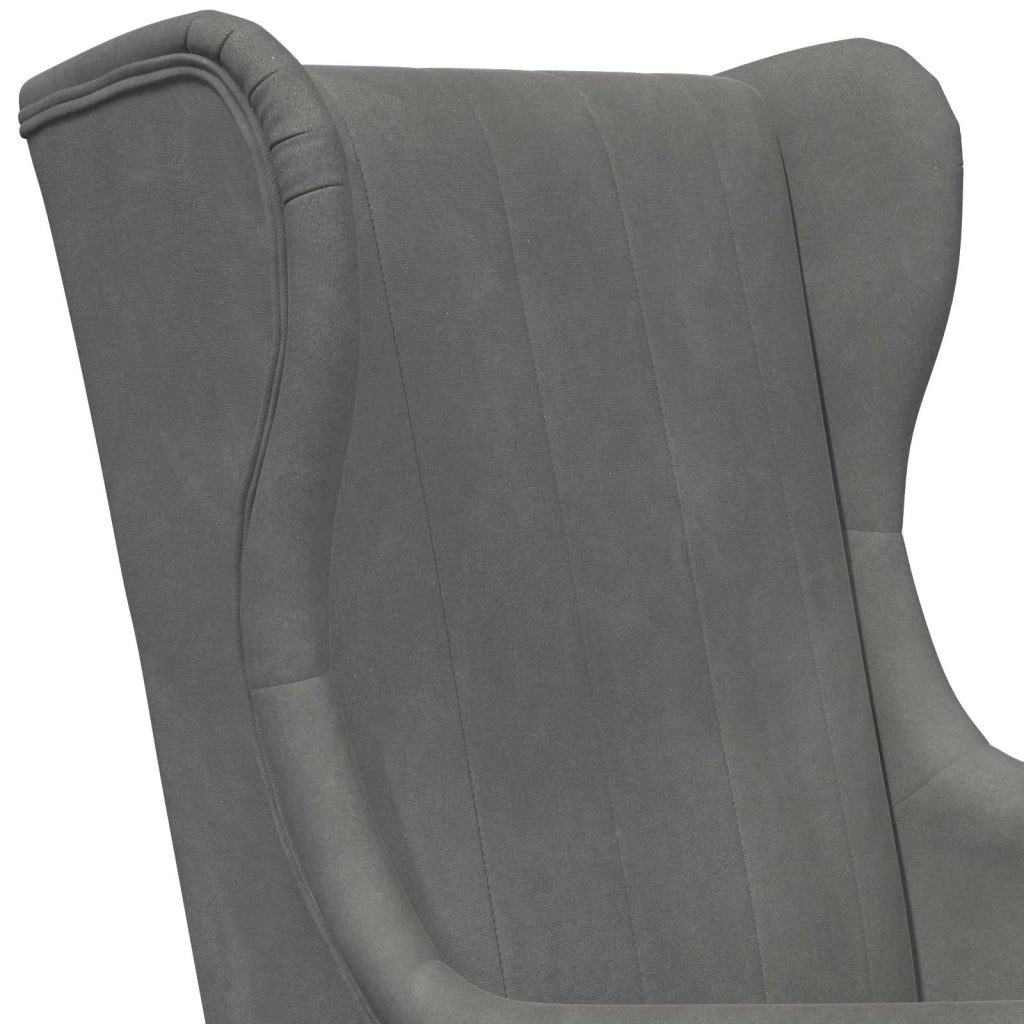 Poltrona-Divano Sedia-Poltroncina Grigio Scuro Velluto 960621