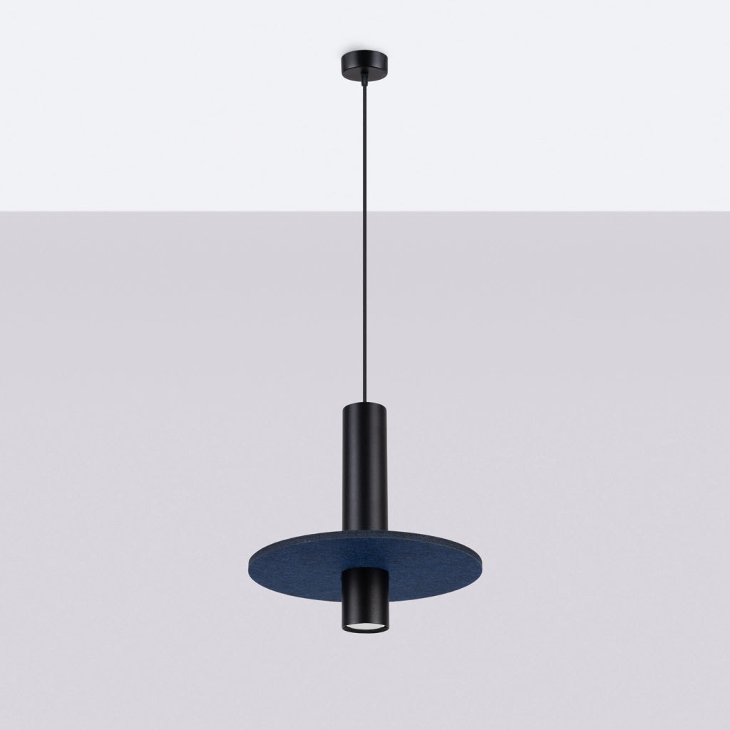 Lampada a sospensione PELTA 1 nero/navy