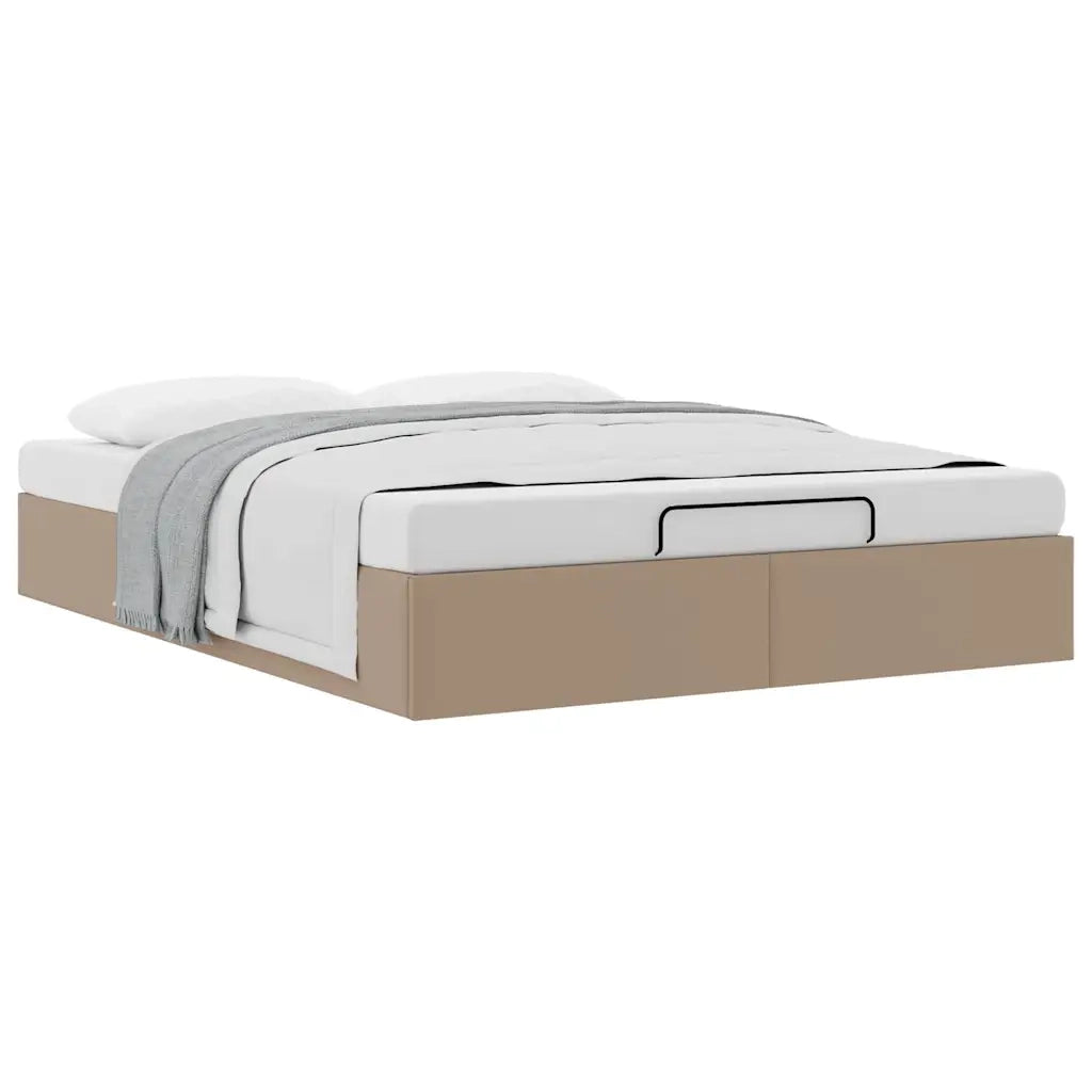 Struttura Letto Pouf senza Materasso 140x200 cm Similpelle 3310808